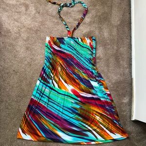 Multicolored Halter Dress